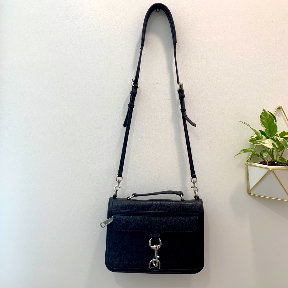Rebecca Minkoff leather Crossbody shoulder bag in Black